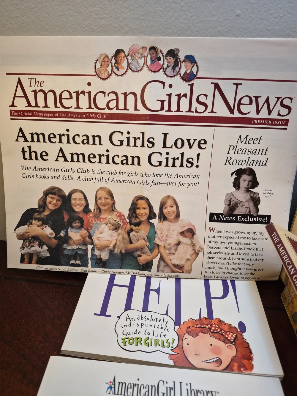 American‎ Girl Handbook & Storybook Set - Burgundy & Cream